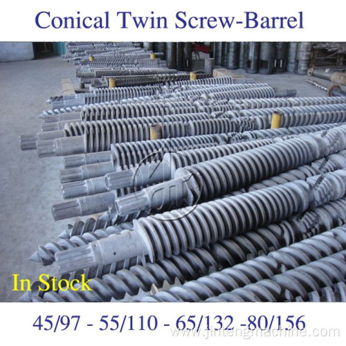 65/132 conical twin screw and barrel for extruders